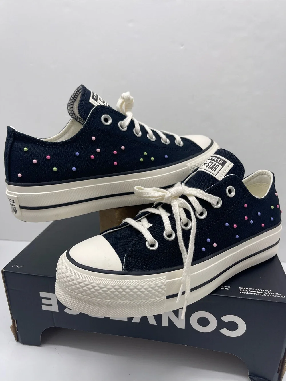 Converse WMNS A19141C CTAS LIFT OX
BLACK/PINK/FRESH CUT Platform Sneakers - Picture 5 of 16